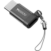 Yesido Micro USB To Type-C to Lightning Connector Adapter Black