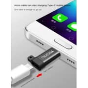 Yesido Micro USB To Type-C to Lightning Connector Adapter Black