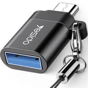 Yesido Portable Micro USB to USB OTG Adapter Black