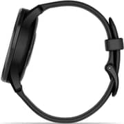 Garmin 010-02665-00 Vivomove Trend Hybrid Smart Watch 40mm Slate Stainless Steel Bezel With Black Case and Silicone Band