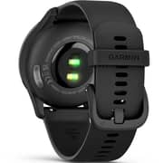 Garmin 010-02665-00 Vivomove Trend Hybrid Smart Watch 40mm Slate Stainless Steel Bezel With Black Case and Silicone Band