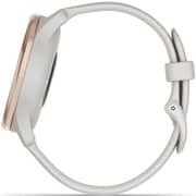 Garmin 010-02665-01 Vivomove Trend Hybrid Smart Watch 40mm Peach Gold Stainless Steel Bezel With Ivory Case and Silicone Band