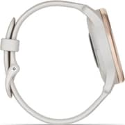 Garmin 010-02665-01 Vivomove Trend Hybrid Smart Watch 40mm Peach Gold Stainless Steel Bezel With Ivory Case and Silicone Band