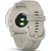 Garmin 010-02665-02 Vivomove Trend Hybrid Smart Watch 40mm Cream Gold Stainless Steel Bezel With French Grey Case and Silicone Band