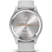 Garmin 010-02665-03 Vivomove Trend Hybrid Smart Watch 40mm Silver Stainless Steel Bezel With Mist Grey Case and Silicone Band