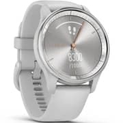 Garmin 010-02665-03 Vivomove Trend Hybrid Smart Watch 40mm Silver Stainless Steel Bezel With Mist Grey Case and Silicone Band