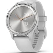 Garmin 010-02665-03 Vivomove Trend Hybrid Smart Watch 40mm Silver Stainless Steel Bezel With Mist Grey Case and Silicone Band