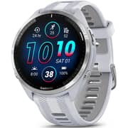 Garmin 010-02809-11 Forerunner 965 Smart Watch 47mm Titanium Bezel With Whitestone Case and Whitestone/Powder Grey Silicone Band