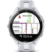 Garmin 010-02809-11 Forerunner 965 Smart Watch 47mm Titanium Bezel With Whitestone Case and Whitestone/Powder Grey Silicone Band