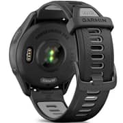 Garmin 010-02810-10 Forerunner 265 Smart Watch 46mm Black Bezel With Black Case and Black/Powder Gray Silicone Band