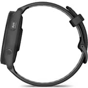 Garmin 010-02810-10 Forerunner 265 Smart Watch 46mm Black Bezel With Black Case and Black/Powder Gray Silicone Band