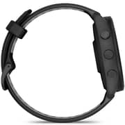 Garmin 010-02810-10 Forerunner 265 Smart Watch 46mm Black Bezel With Black Case and Black/Powder Gray Silicone Band
