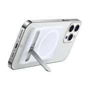 Foldable Magnetic MagSafe Bracket with Metal Stand for iPhone 14, 13, 12, Pro, Mini, Max, Plus White