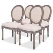 vidaXL Dining Chairs 4 pcs Linen