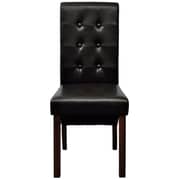 vidaXL Dining Chairs 2 pcs Brown Faux Leather