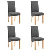 vidaXL Dining Chairs 4 pcs Grey Fabric