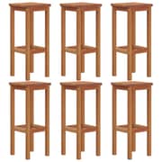 vidaXL Bar Stools 6 pcs Solid Wood Acacia