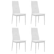 vidaXL Dining Chairs 4 pcs White Faux Leather