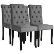 vidaXL Dining Chairs 4 pcs Solid Wood Dark Grey