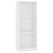vidaXL 3-Tier Book Cabinet White 40x24x108 cm Engineered Wood