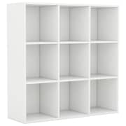 vidaXL Book Cabinet White 98x30x98 cm Engineered Wood