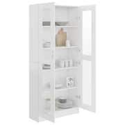 vidaXL Vitrine Cabinet White 82.5x30.5x185.5 cm Engineered Wood