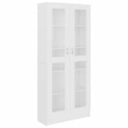 vidaXL Vitrine Cabinet White 82.5x30.5x185.5 cm Engineered Wood
