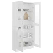 vidaXL Vitrine Cabinet White 82.5x30.5x185.5 cm Engineered Wood