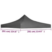 vidaXL Party Tent Roof 3x3 m Anthracite