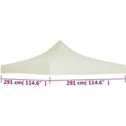 vidaXL Party Tent Roof 3x3 m Cream