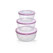 Elegant Round Food Saver (Set Of 3- 0.85 Lt. + 1.4 Lt. + 2.0 Lt.)