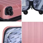 Stargold Set Of 4 Hardside Spinner Abs Trolley Luggage With Number Lock, Rose Pink - 20, 24, 28, 32 Inches