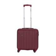 Stargold Single Trolley Cabin Size Spinner 4 Wheels Trolley Luggage with Number Lock 16inch Burgundy SG-T81D