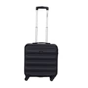 Stargold Cabin Size Single Trolley Spinner 4 Wheels Trolley Luggage With Number Lock 16 Inches Black SG-T81D