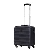 Stargold Cabin Size Single Trolley Spinner 4 Wheels Trolley Luggage With Number Lock 16 Inches Black SG-T81D