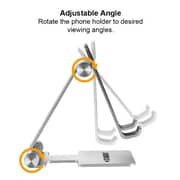 Stargold Foldable Bracket Adjustable Aluminum Alloy Phone Stand Silver- SG-899