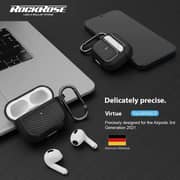 Rock Rose Full Body Protective Case For AirPods 3 Black