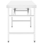 vidaXL Kitchen Folding Work Table 100x60x80 cm Stainless Steel