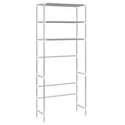 vidaXL 3-Tier Storage Rack over Laundry Machine Silver 69x28x169 cm