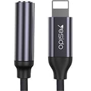 Yesido Audio Lightning To 3.5mm Headphone Adaptor Cable Black