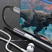 Yesido Audio Lightning To 3.5mm Headphone Adaptor Cable Black