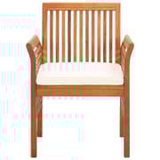 vidaXL Garden Dining Chairs with Cushions 2 pcs Solid Acacia Wood
