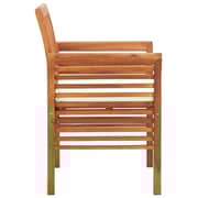 vidaXL Garden Dining Chairs with Cushions 2 pcs Solid Acacia Wood