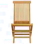 vidaXL Garden Chairs with Black Cushions 2 pcs Solid Teak Wood