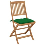vidaXL Folding Garden Chairs 6 pcs with Cushions Solid Acacia Wood