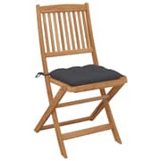 vidaXL Folding Garden Chairs 6 pcs with Cushions Solid Acacia Wood