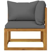 vidaXL 2-seater Garden Bench with Dark Grey Cushions