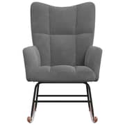 vidaXL Rocking Chair Dark Grey Velvet