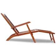 vidaXL Outdoor Deck Chair with Footrest Solid Acacia Wood