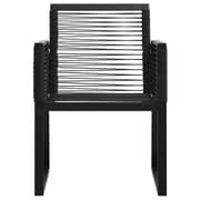 vidaXL Garden Chairs 4 pcs Rope Rattan Black